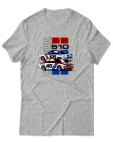 T-Shirt Αντρικό - 1971 Datsun BRE 510 - Color Thumbnail Γκρι Μελανζέ