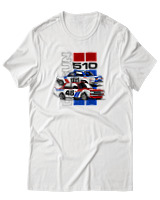 T-Shirt Αντρικό - 1971 Datsun BRE 510 - Color Thumbnail Άσπρο
