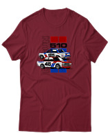 T-Shirt Αντρικό - 1971 Datsun BRE 510 - Color Thumbnail Σκούρο Κόκκινο