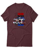 T-Shirt Αντρικό - 1971 Datsun BRE 510 - Color Thumbnail Μπορντό