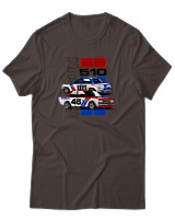 T-Shirt Αντρικό - 1971 Datsun BRE 510 - Color Thumbnail Καφέ