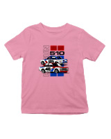 T-Shirt  Παιδικό - 1971 Datsun BRE 510 - Color Thumbnail Ροζ