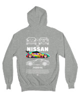Ζακέτα Φούτερ με κουκούλα Γυναικείο - 350Z Nissan - Color Thumbnail Γκρι Μελανζέ