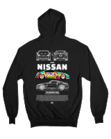 Ζακέτα Φούτερ με κουκούλα Αντρικό - 350Z Nissan - Color Thumbnail Μαύρο