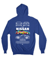 Ζακέτα Φούτερ με κουκούλα Αντρικό - 350Z Nissan - Color Thumbnail Μπλε Ρουά
