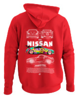 Φούτερ με κουκούλα Γυναικείο - 350Z Nissan - Color Thumbnail Κόκκινο