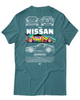 T-Shirt Αντρικό - 350Z Nissan - Color Thumbnail Μπλε Πράσινο