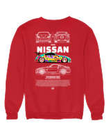Φούτερ χωρίς κουκούλα Γυναικείο - 350Z Nissan - Color Thumbnail Κόκκινο