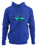 Φούτερ με κουκούλα Γυναικείο - 370 Nissan - Color Thumbnail Μπλε Ρουά