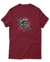 T-Shirt Αντρικό - 90s Classic - Color Thumbnail Σκούρο Κόκκινο