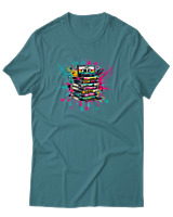 T-Shirt Αντρικό - 90s Classic - Color Thumbnail Μπλε Πράσινο