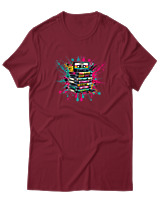 T-Shirt  Γυναικείο - 90s Classic - Color Thumbnail Σκούρο Κόκκινο