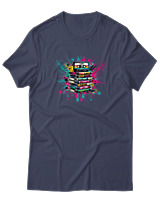 T-Shirt  Γυναικείο - 90s Classic - Color Thumbnail Μπλέ Γκρί