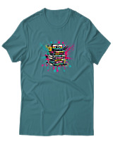 T-Shirt  Γυναικείο - 90s Classic - Color Thumbnail Μπλέ Πράσινο