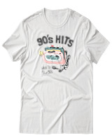 T-Shirt Αντρικό - 90's Hits - Color Thumbnail Άσπρο