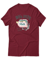 T-Shirt Αντρικό - 90's Hits - Color Thumbnail Σκούρο Κόκκινο