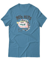 T-Shirt Αντρικό - 90's Hits - Color Thumbnail Τιρκουάζ
