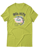 T-Shirt Αντρικό - 90's Hits - Color Thumbnail Λαχανί