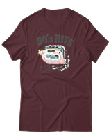 T-Shirt Αντρικό - 90's Hits - Color Thumbnail Μπορντό