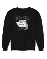 Φούτερ χωρίς κουκούλα Αντρικό - 90's Hits - Color Thumbnail Μαύρο