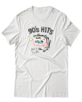 T-Shirt  Γυναικείο - 90's Hits - Color Thumbnail Άσπρο