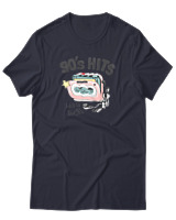 T-Shirt  Γυναικείο - 90's Hits - Color Thumbnail Σκούρο Μπλέ