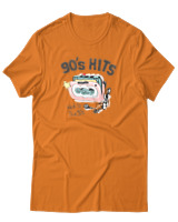 T-Shirt  Γυναικείο - 90's Hits - Color Thumbnail Πορτοκαλί
