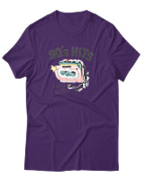 T-Shirt  Γυναικείο - 90's Hits - Color Thumbnail Μώβ