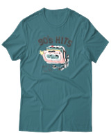 T-Shirt  Γυναικείο - 90's Hits - Color Thumbnail Μπλέ Πράσινο