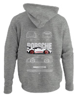 Φούτερ με κουκούλα Αντρικό - 911 GT3  - Color Thumbnail Γκρι Μελανζέ