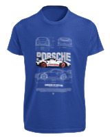 T-Shirt Fit Αντρικό - 911 GT3  - Color Thumbnail Μπλε Ρουά