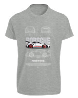T-Shirt Fit Αντρικό - 911 GT3  - Color Thumbnail Γκρι Μελανζέ