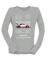 Μακρυμάνικο Μακό Γυναικείο - 911 GT3  - Color Thumbnail Γκρι Μελανζέ