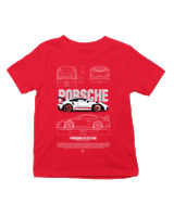 T-Shirt  Παιδικό - 911 GT3  - Color Thumbnail Κόκκινο