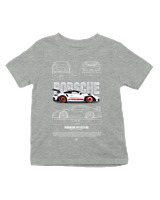 T-Shirt  Παιδικό - 911 GT3  - Color Thumbnail Γκρι Μελανζέ