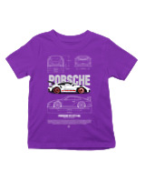 T-Shirt  Παιδικό - 911 GT3  - Color Thumbnail Σκούρο Μωβ
