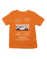 T-Shirt  Παιδικό - 911 GT3  - Color Thumbnail Πορτοκαλί