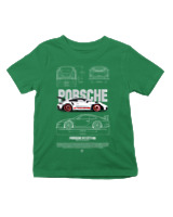 T-Shirt  Παιδικό - 911 GT3  - Color Thumbnail Πράσινο