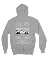 Ζακέτα Φούτερ με κουκούλα Αντρικό - 911 GT3  - Color Thumbnail Γκρι Μελανζέ