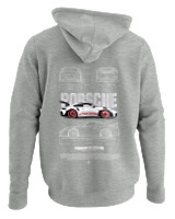 Φούτερ με κουκούλα Γυναικείο - 911 GT3  - Color Thumbnail Γκρι Μελανζέ