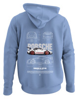 Φούτερ με κουκούλα - 911 GT3  - Color Thumbnail Blue Carolina
