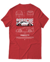 T-Shirt Αντρικό - 911 GT3  - Color Thumbnail Κόκκινο