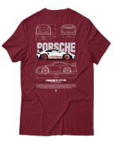 T-Shirt Αντρικό - 911 GT3  - Color Thumbnail Σκούρο Κόκκινο