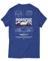T-Shirt Αντρικό - 911 GT3  - Color Thumbnail Μπλε Ρουά
