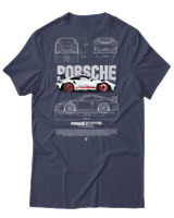 T-Shirt Αντρικό - 911 GT3  - Color Thumbnail Μπλε Γκρι