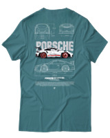 T-Shirt Αντρικό - 911 GT3  - Color Thumbnail Μπλε Πράσινο
