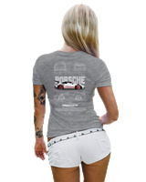 T-Shirt Στενή Γραμμή Γυναικείο - 911 GT3  - Color Thumbnail Γκρι Μελανζέ