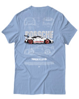 T-Shirt  Γυναικείο - 911 GT3  - Color Thumbnail Γαλάζιο