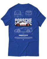 T-Shirt  Γυναικείο - 911 GT3  - Color Thumbnail Μπλέ Ρουά