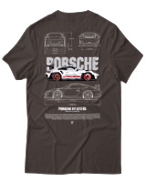 T-Shirt  Γυναικείο - 911 GT3  - Color Thumbnail Καφέ